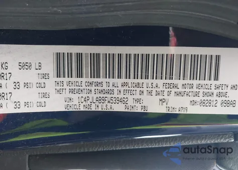 2015 Jeep Cherokee Sport from USA, damaged, VIN 1C4PJLAB9FW539462